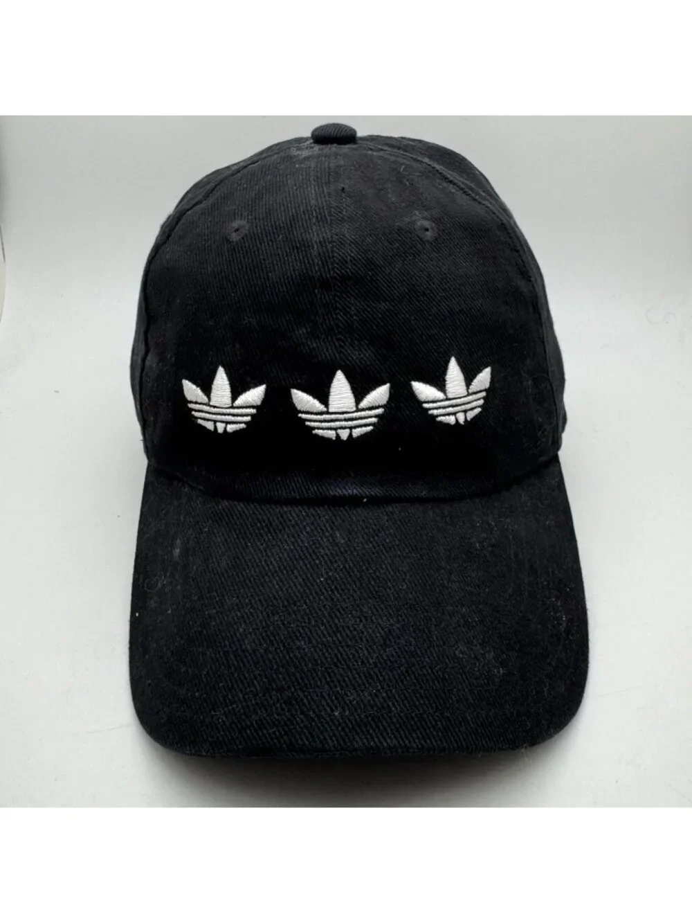 Adidas Originals Trefoil Baseball Cap Hat Black White OSFM Adjustable Strap